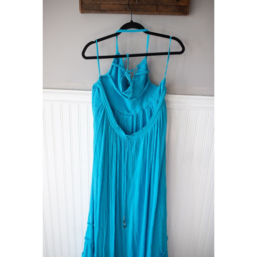 Free People Turquoise Blue Strappy Maxi Dress - Picture 3 of 3